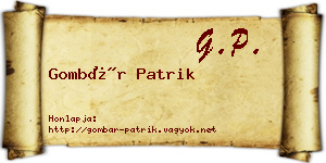Gombár Patrik névjegykártya