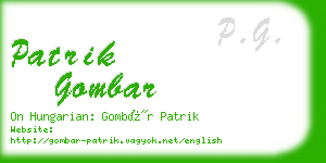 patrik gombar business card